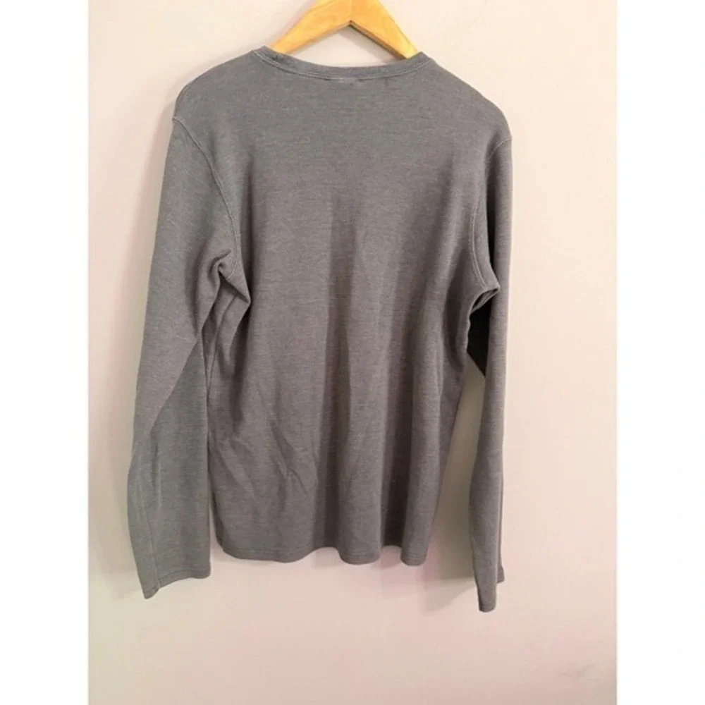 Columbia Sportswear Graphic Long Sleeve Thermal Shirt Mens Size S‎ Gray Orange - Picture 4 of 4